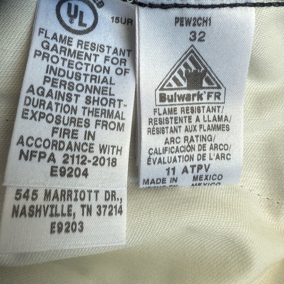 NEW 2 Pair of Bulwark Flame Resistant Mens Pants 32x34 Gray Cat2 2112FR Workwear - Picture 7 of 11